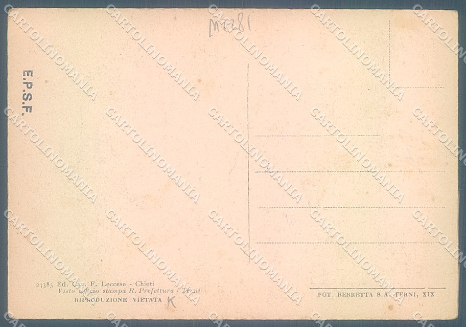 Chieti Città Palazzo delle Corporazioni FG cartolina JK6181 – retro