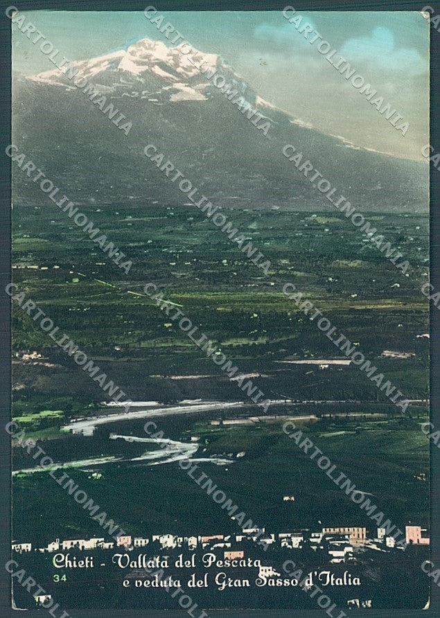 Chieti Città Veduta Gran Sasso Foto FG cartolina JK6182 – fronte