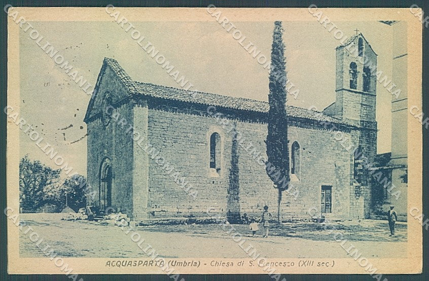 Terni Acquasparta Chiesa San Francesco cartolina JK6185 – fronte