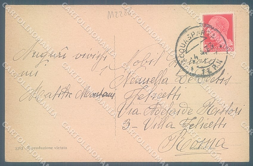 Terni Acquasparta Chiesa San Francesco cartolina JK6185 – retro