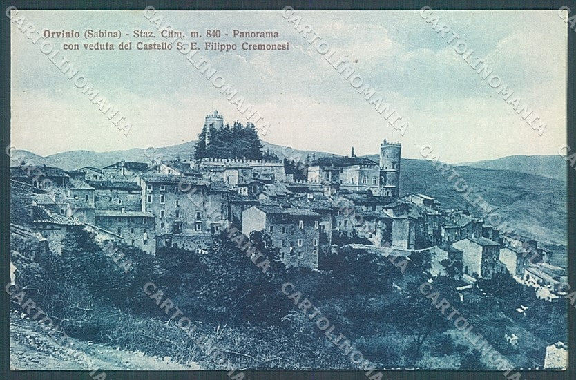Rieti Orvinio Sabina Veduta Castello cartolina JK6186 – fronte