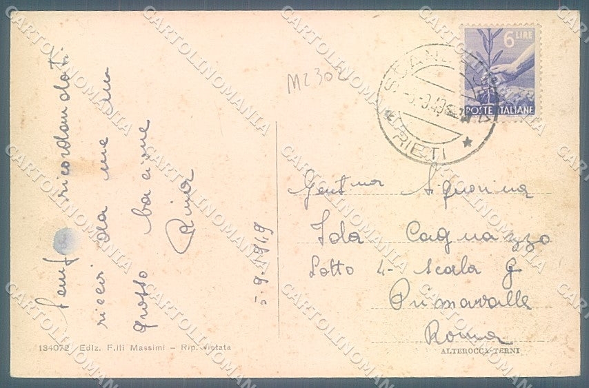 Rieti Scandriglia Alterocca 134072 PIEGA ANGOLO cartolina JK6189 – retro