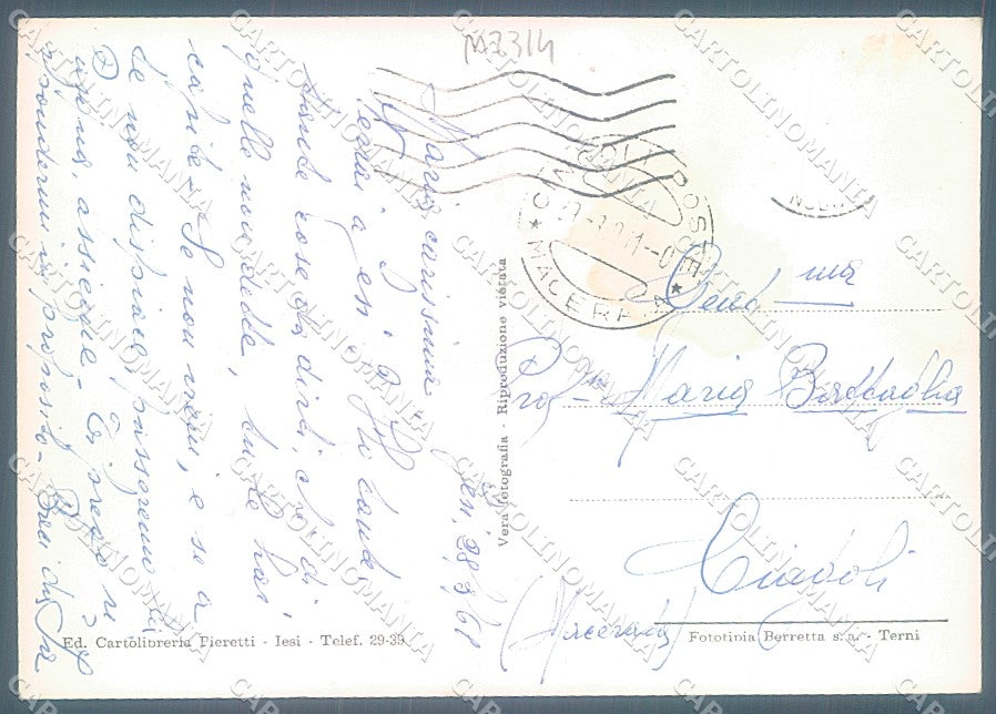 Ancona Iesi Jesi Piazza Pergolesi Foto FG cartolina JK6193 – retro