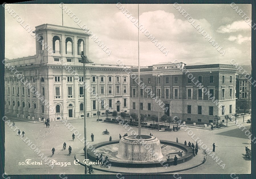 Terni Città Banca Piazza Tacito Foto FG cartolina JK6195 – fronte