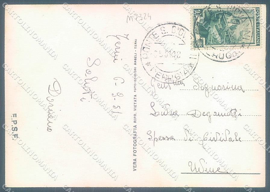 Terni Città Banca Piazza Tacito Foto FG cartolina JK6195 – retro