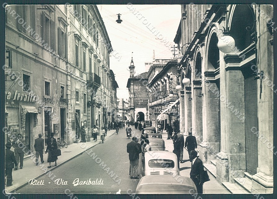 Rieti Città Via Garibaldi Foto FG cartolina JK6202 – fronte