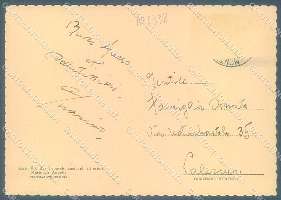 Rieti Città Monte Terminillo Albergo Campofiorito FG cartolina JK6203 – retro