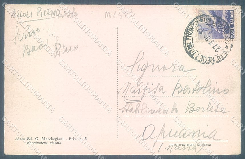 Ascoli Piceno San Benedetto del Tronto Fontana Lungomare cartolina JK6208 – retro
