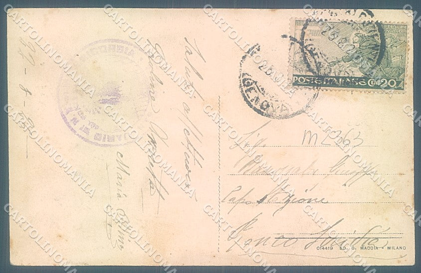 Genova Sestri Ponente Monte Gazzo Santuario ABRASA cartolina JK6213 – retro