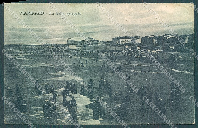 Lucca Viareggio Spiaggia PIEGHINA cartolina JK6514 – fronte