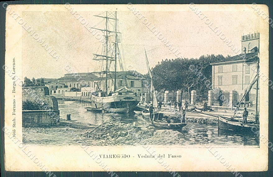 Lucca Viareggio Fosso Barche cartolina JK6516 – fronte