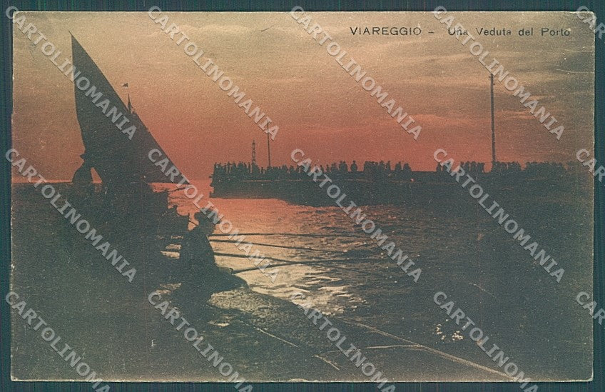 Lucca Viareggio Porto Tramonto cartolina JK6519 – fronte