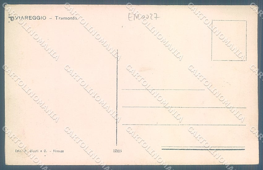 Lucca Viareggio Porto Tramonto cartolina JK6519 – retro
