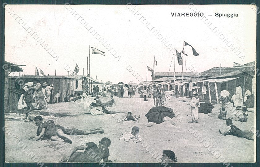 Lucca Viareggio Spiaggia PIEGHINE cartolina JK6520 – fronte