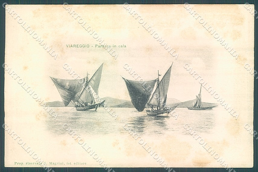 Lucca Viareggio Paranze MACCHIE cartolina JK6521 – fronte