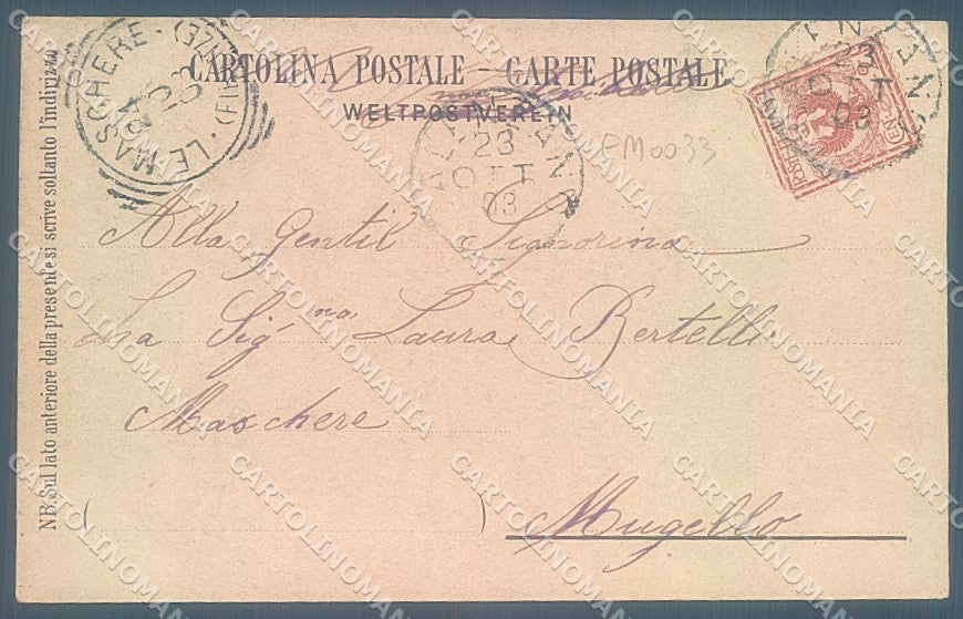 Lucca Viareggio Pineta Viale Gino Capponi cartolina JK6523 – retro