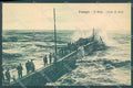 Lucca Viareggio Molo Colpo di Mare Alterocca 46464 cartolina JK6524 – fronte