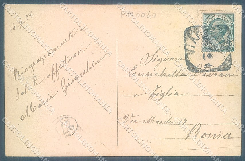 Lucca Viareggio Viale Foscolo saluti da Alterocca 1918 cartolina JK6526 – retro