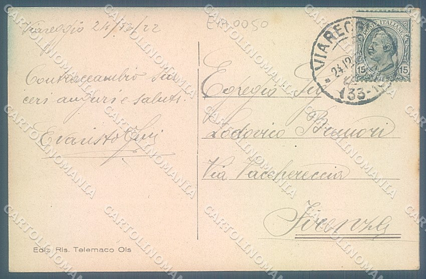 Lucca Viareggio Piazza Shelley cartolina JK6532 – retro