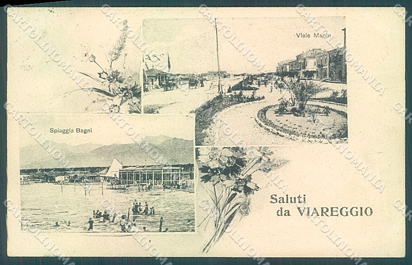 Lucca Viareggio Spiaggia saluti da PIEGHINA cartolina JK6535 – fronte