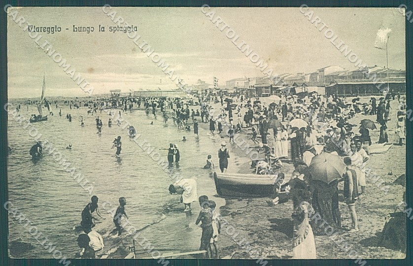 Lucca Viareggio Spiaggia ABRASA cartolina JK6540 – fronte