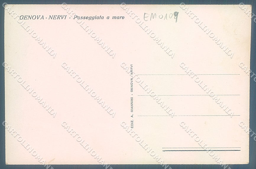 Genova Nervi Bagni Traverso Foto cartolina JK6551 – retro