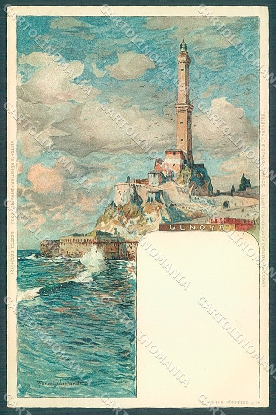 Genova Città Faro Wielandt cartolina JK6553 – fronte