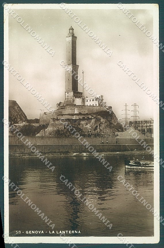Genova Città Faro Lanterna Foto cartolina JK6563 – fronte