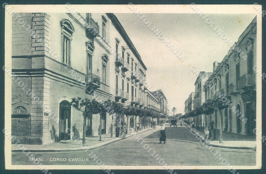 Bari Trani Corso Cavour PIEGHINE cartolina JK6577 – fronte