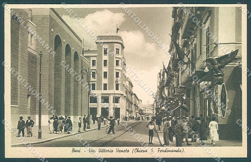 Bari Città Via Vittorio Veneto Chiesa San Ferdinando cartolina JK6579 – fronte