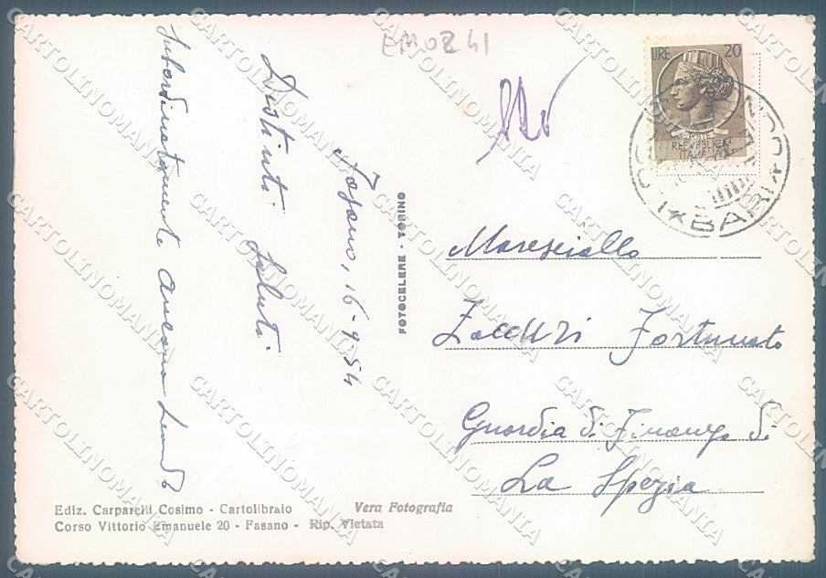 Brindisi Selva di Fasano Villini Trulli Foto FG cartolina JK6581 – retro