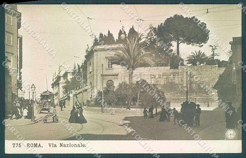 Roma Città Tram Via Nazionale NPG 775 Foto cartolina JK6594 – fronte