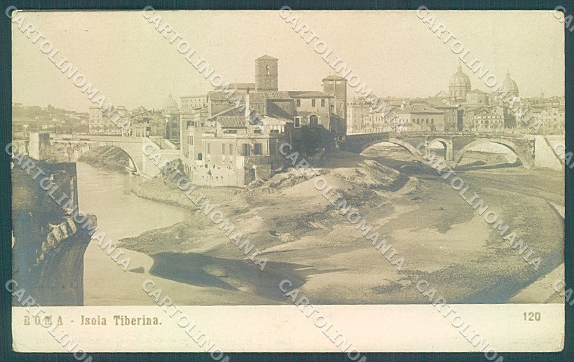 Roma Città Isola Tiberina NPG 120 PIEGHINA Foto cartolina JK6601 – fronte