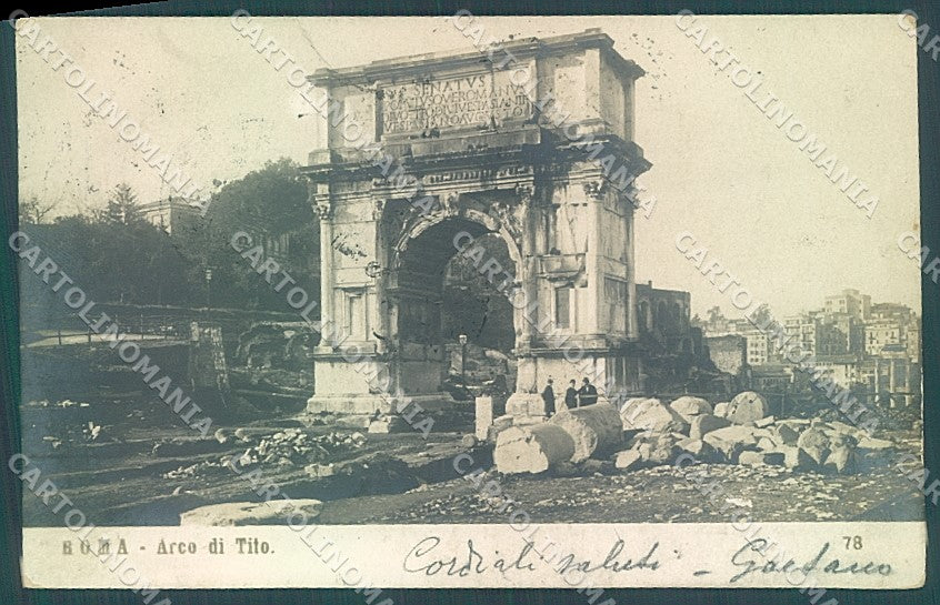 Roma Città Arco di Tito NPG 78 PIEGHINE Foto cartolina JK6604 – fronte