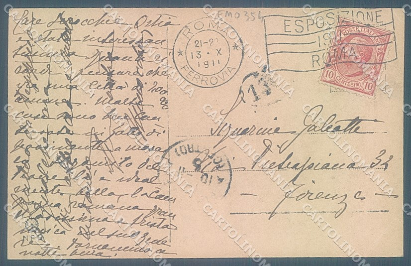 Roma Città Via Appia Tomba Curiazi PIEGA ANGOLO NPG 112 Foto cartolina JK6607 – retro