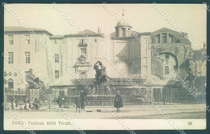 Roma Città Fontana delle Terme NPG 35 Foto cartolina JK6608 – fronte