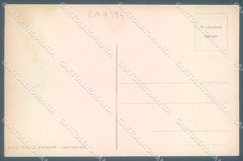 Croazia Croatia Lussingrande Porto cartolina JK6621 – retro