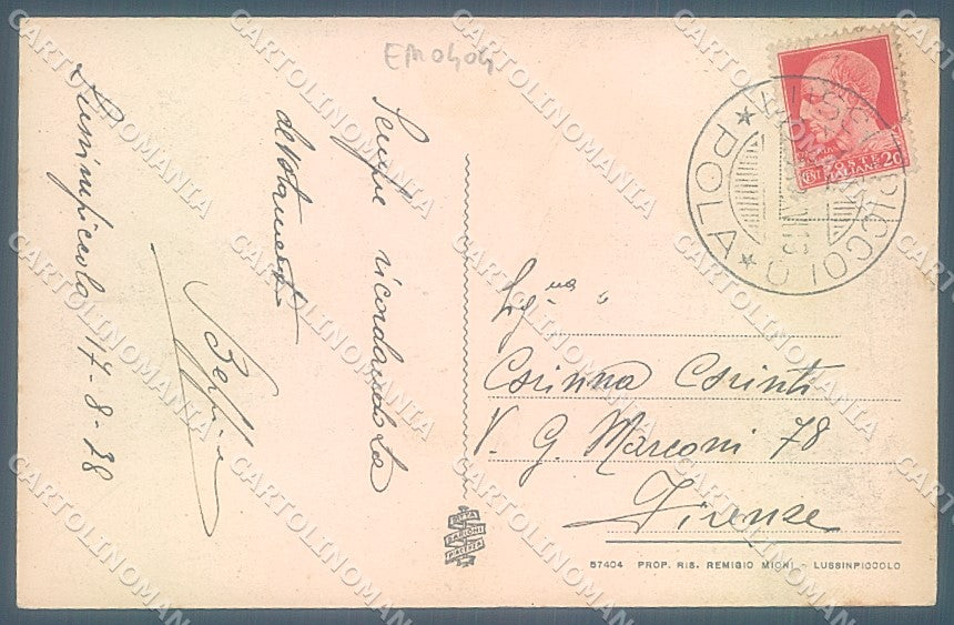 Croazia Croatia Lussinpiccolo Riva IV Novembre cartolina JK6625 – retro