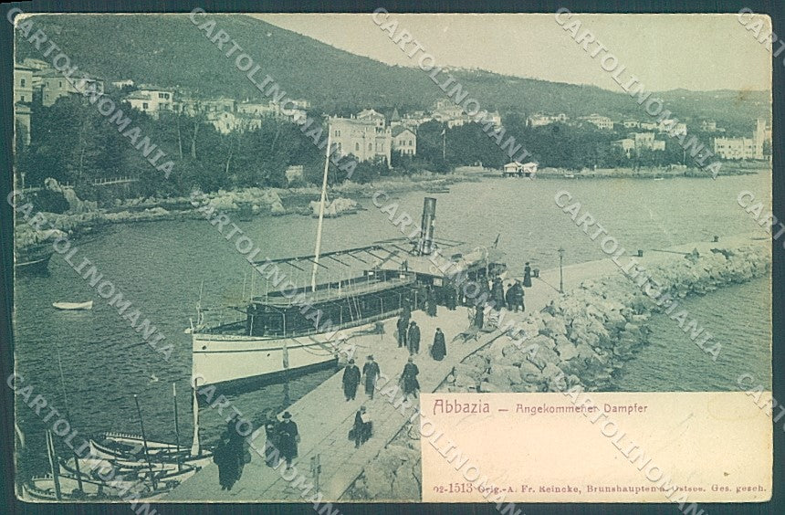 Croazia Croatia Istria Abbazia Battello cartolina JK6633 – fronte