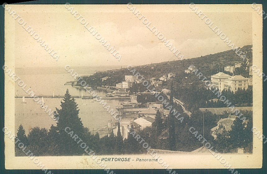 Slovenia Portorose Panorama cartolina JK6634 – fronte