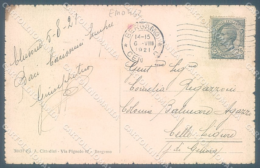 Bergamo Clusone Valle Seriana cartolina JK6641 – retro