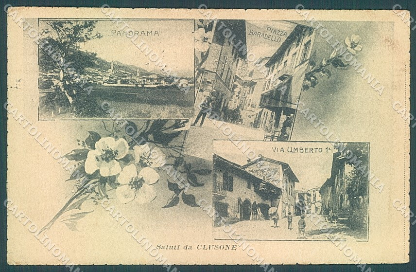 Bergamo Clusone Valle Seriana saluti da cartolina JK6644 – fronte
