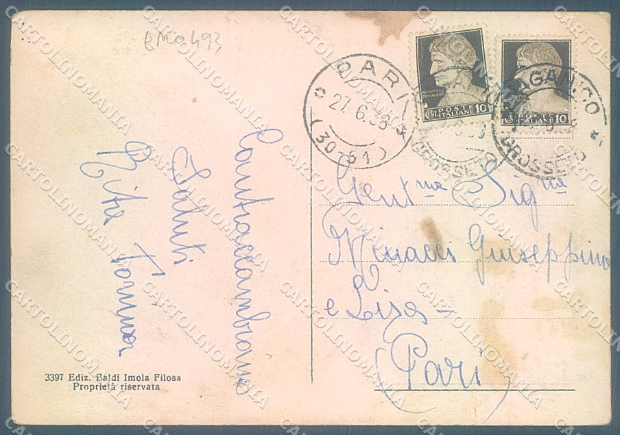 Grosseto Paganico Piazza della Vittoria FG cartolina JK6649 – retro