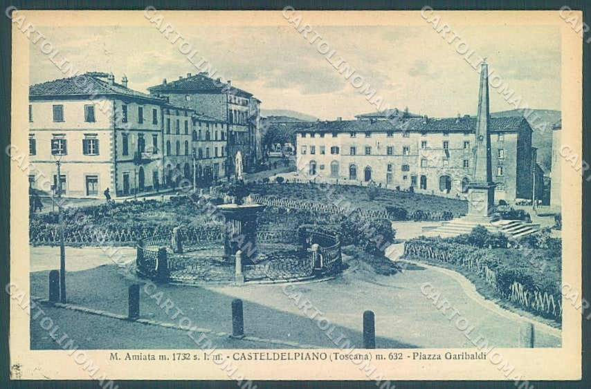 Grosseto Casteldelpiano Amiata Piazza Garibaldi cartolina JK6650 – fronte