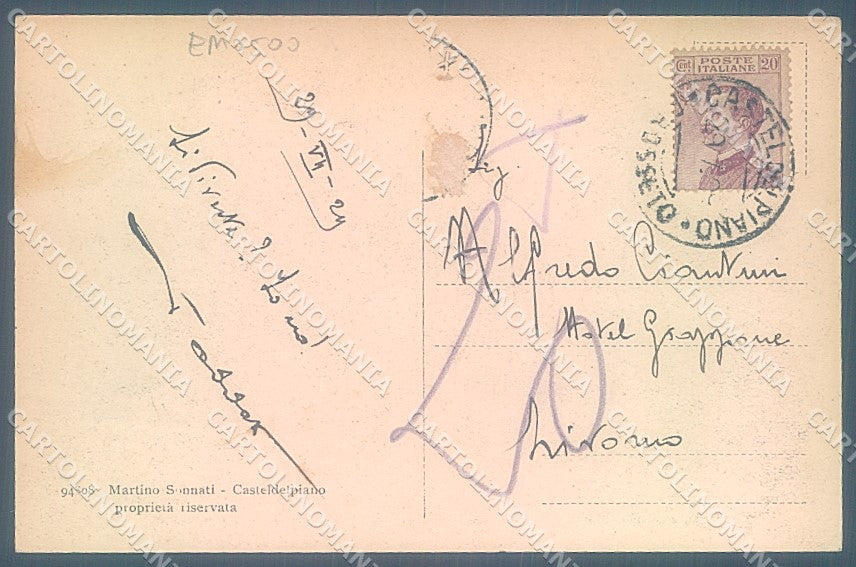 Grosseto Casteldelpiano Amiata Piazza Garibaldi cartolina JK6650 – retro