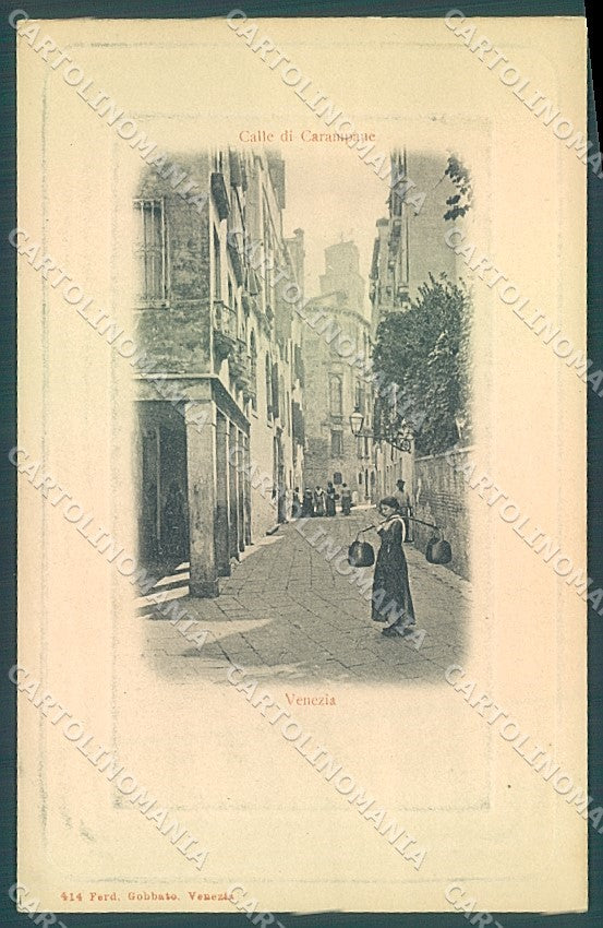 Venezia Città Calle di Carampane Gobbato 414 Costumi cartolina JK6658 – fronte