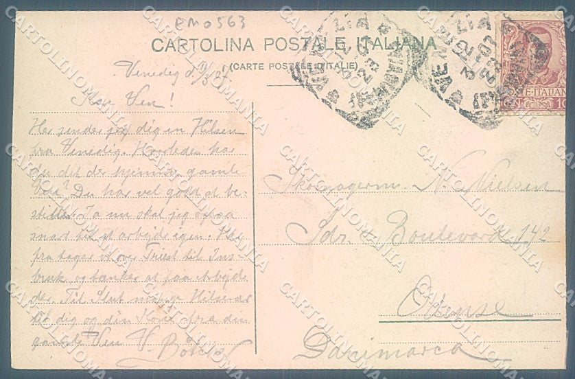 Venezia Città Isola San Giorgio Gondole Battello RIFILATA cartolina JK6664 – retro