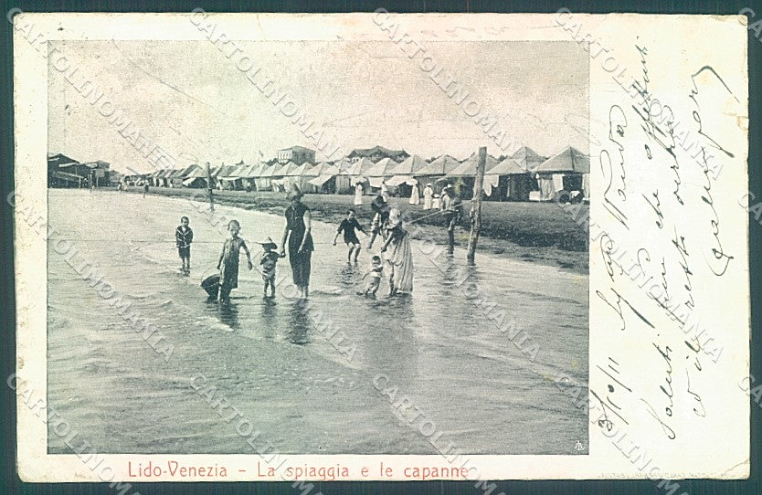 Venezia Lido Spiaggia STRAPPINO cartolina JK6668 – fronte