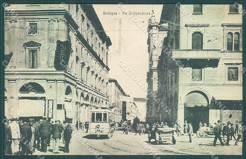 Bologna Città Via Indipendenza Tram Auto cartolina JK6674 – fronte