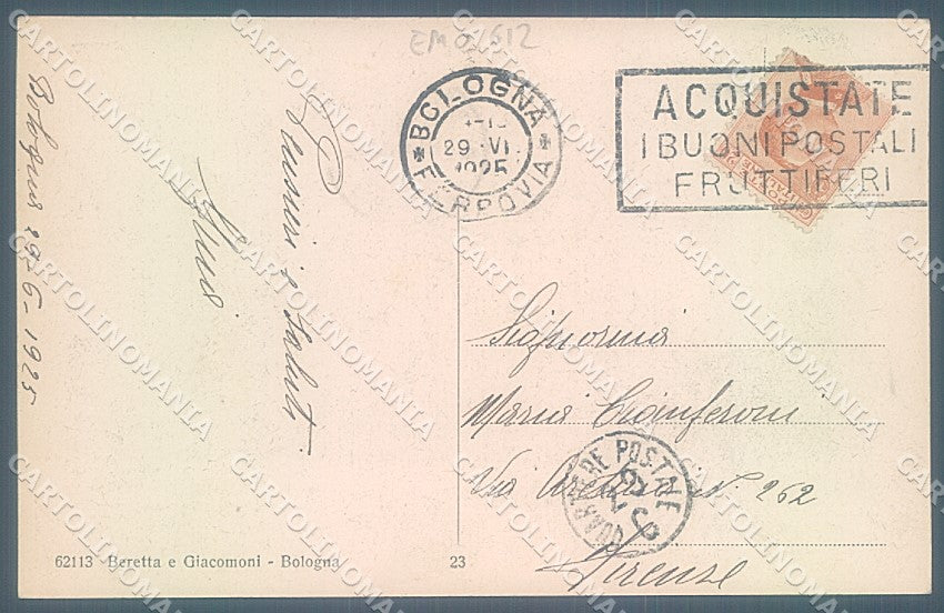 Bologna Città Via Indipendenza Tram Auto cartolina JK6674 – retro